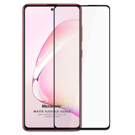 Microsonic Samsung Galaxy Note 10 Lite Seramik Matte Flexible Ekran Koruyucu Siyah