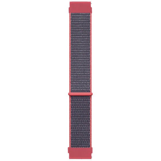 Microsonic Samsung Galaxy Watch FE Hasırlı Kordon Woven Sport Loop Koyu Pembe