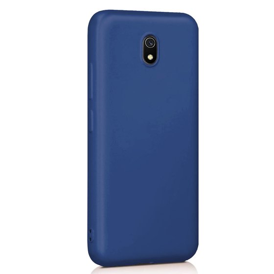 Microsonic Matte Silicone Xiaomi Redmi 8A Kılıf Lacivert