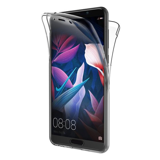 Microsonic Huawei Mate 10 Kılıf 6 tarafı tam full koruma 360 Clear Soft Şeffaf