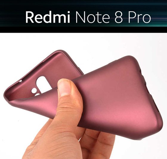 Microsonic Matte Silicone Xiaomi Redmi Note 8 Pro Kılıf Siyah