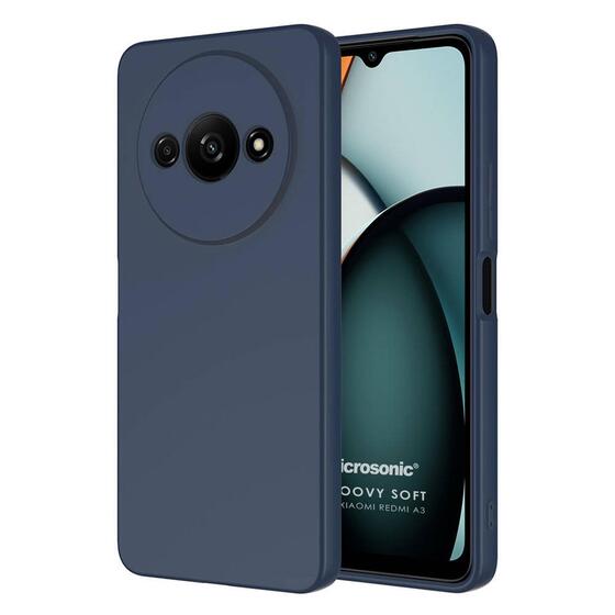 Microsonic Xiaomi Redmi A3 Kılıf Groovy Soft Lacivert