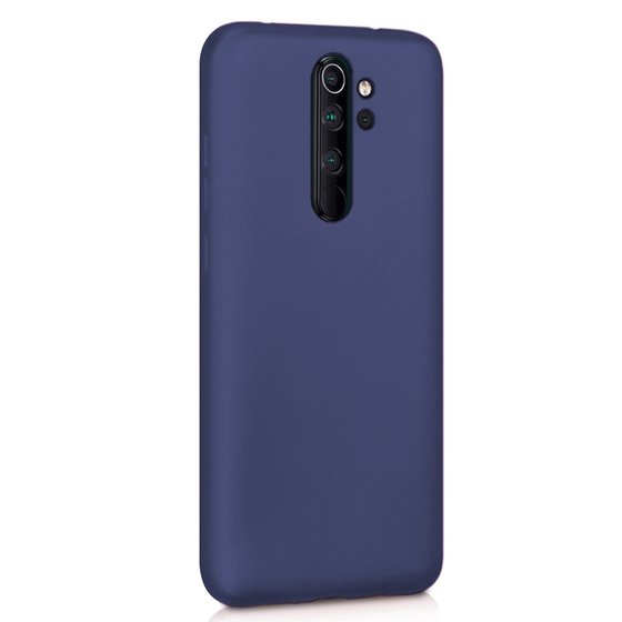 Microsonic Matte Silicone Xiaomi Redmi Note 8 Pro Kılıf Lacivert