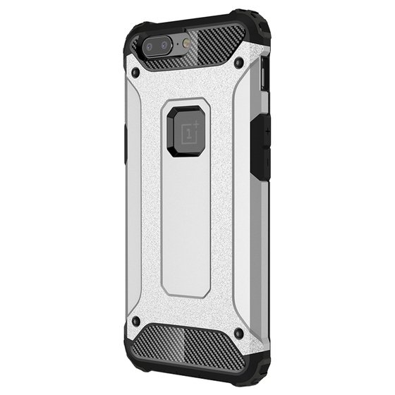 Microsonic OnePlus 5 Kılıf Rugged Armor Gümüş