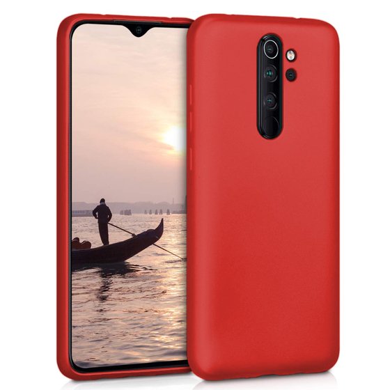 Microsonic Matte Silicone Xiaomi Redmi Note 8 Pro Kılıf Kırmızı