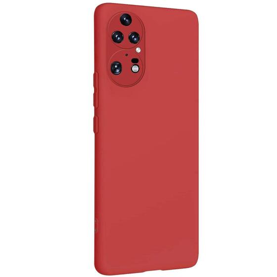 Microsonic Matte Silicone Huawei P50 Pro Kılıf Kırmızı