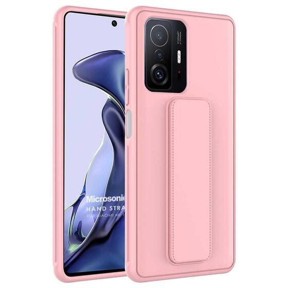 Microsonic Xiaomi Mi 11T Pro Kılıf Hand Strap Pembe