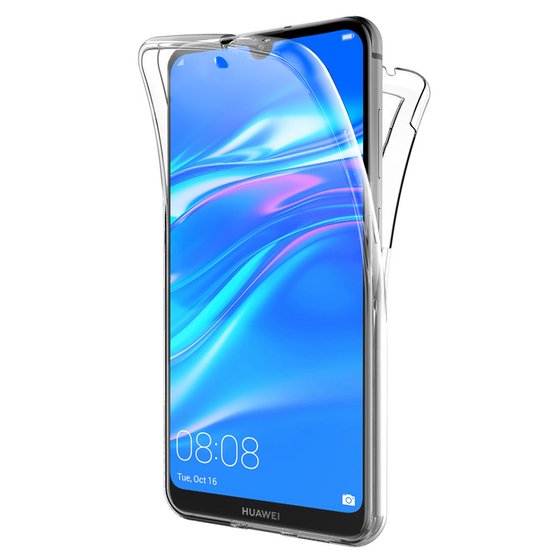 Microsonic Huawei Y7 2019 Kılıf 6 tarafı tam full koruma 360 Clear Soft Şeffaf