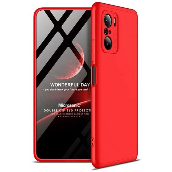 Microsonic Xiaomi Mi 11i Kılıf Double Dip 360 Protective Kırmızı