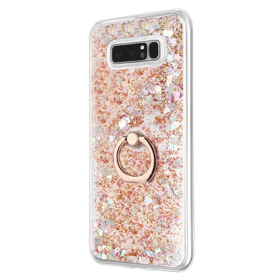 Microsonic Samsung Galaxy Note 8 Kılıf Glitter Liquid Holder Gold