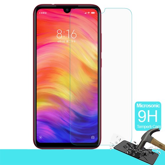 Microsonic Xiaomi Redmi Note 7 Pro Temperli Cam Ekran Koruyucu