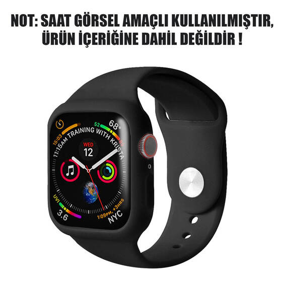 Microsonic Apple Watch Series 6 44mm Kordon 360 Coverage Silicone Kırmızı