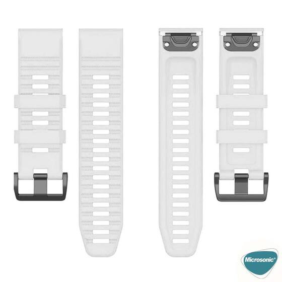 Microsonic Garmin Instinct Kordon Quick Fit Strap Band Beyaz