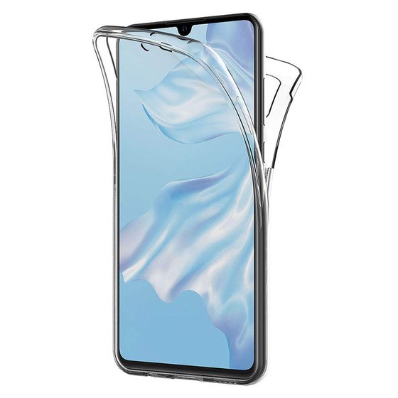 Microsonic Huawei P30 Kılıf 6 tarafı tam full koruma 360 Clear Soft Şeffaf