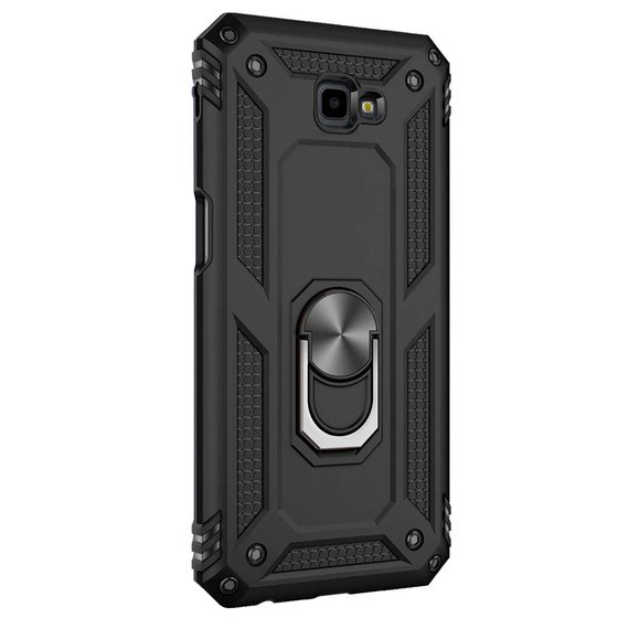 Microsonic Samsung Galaxy J4 Core Kılıf Military Ring Holder Siyah