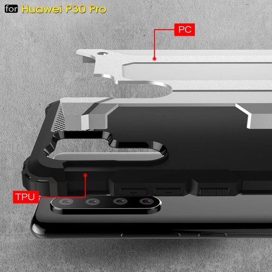 Microsonic Huawei P30 Pro Kılıf Rugged Armor Gold