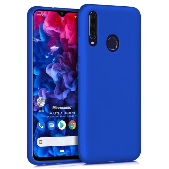 Microsonic Matte Silicone General Mobile GM 20 Pro Kılıf Mavi