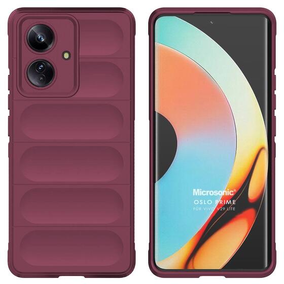 Microsonic Vivo V29 Lite 5G Kılıf Oslo Prime Bordo