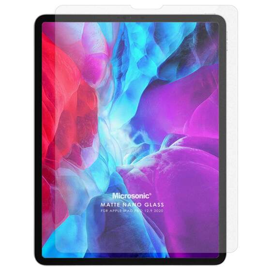 Microsonic Apple iPad Pro 12.9'' 2021 5. Nesil Kılıf (A2378-A2461-A2379-A2462) Matte Nano Glass Cam Ekran Koruyucu