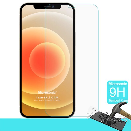 Microsonic Apple iPhone 12 Pro Tempered Glass Screen Protector