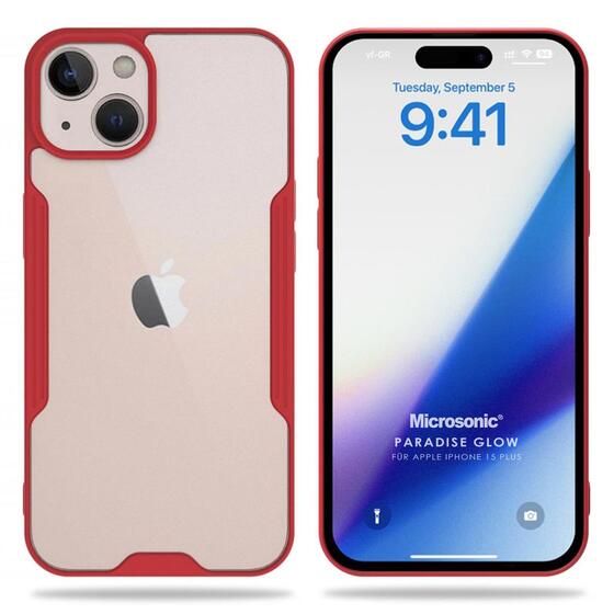 Microsonic Apple iPhone 15 Plus Kılıf Paradise Glow Kırmızı