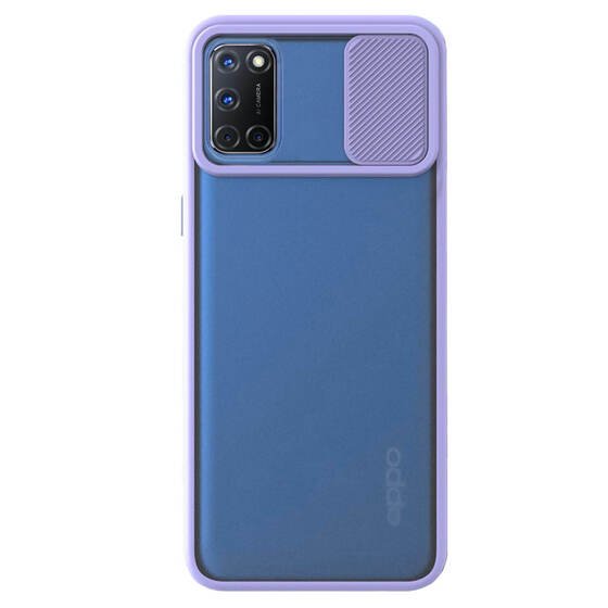 Microsonic Oppo A72 Kılıf Slide Camera Lens Protection Lila