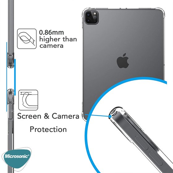 Microsonic Apple iPad Pro 13 2024 Kılıf (A2925-A2926) Shock Absorbing Şeffaf