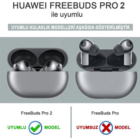 Microsonic Huawei FreeBuds Pro 2 Kılıf Askılı Mat Silikon Siyah