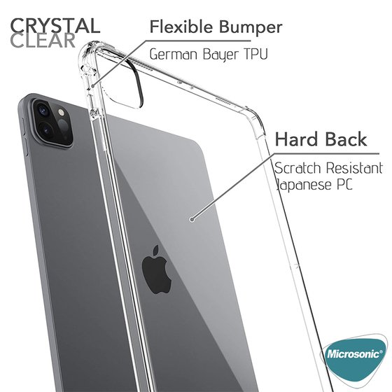 Microsonic Apple iPad Pro 11 2024 Kılıf (A2836-A2837) Shock Absorbing Şeffaf