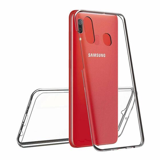 Microsonic Samsung Galaxy A30 Kılıf 6 tarafı tam full koruma 360 Clear Soft Şeffaf