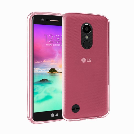 Microsonic LG K10 2017 Kılıf Transparent Soft Pembe