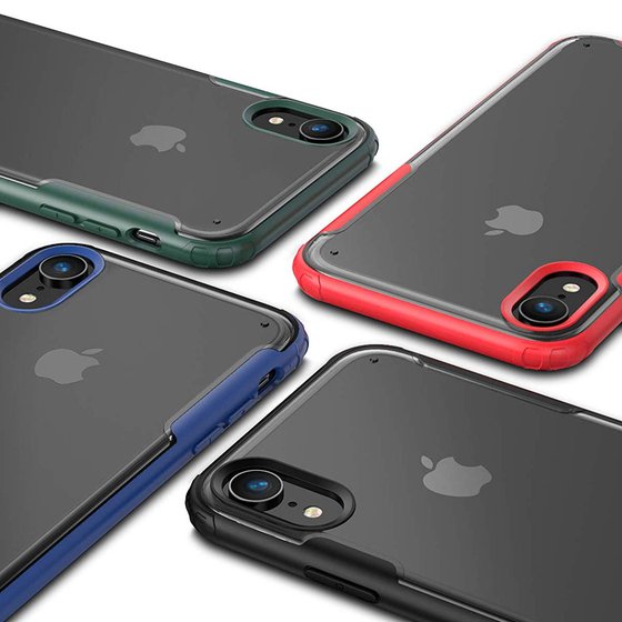 Microsonic Apple iPhone XR Kılıf Frosted Frame Lacivert