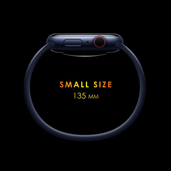 Microsonic Apple Watch SE 2022 40mm Kordon, (Small Size, 135mm) New Solo Loop Kırmızı