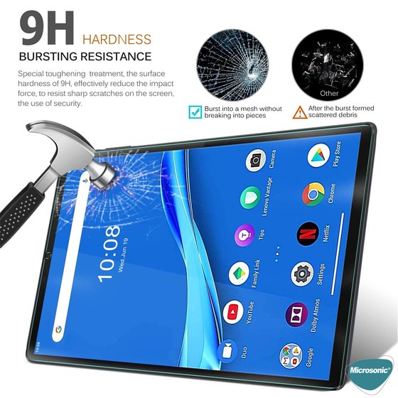 Microsonic Lenovo Yoga Smart TAB TB-X705F Tempered Glass Cam Ekran Koruyucu