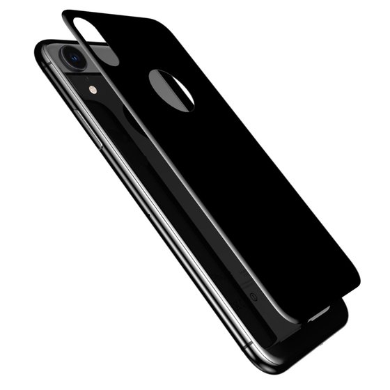 Microsonic Apple iPhone XR Arka Tam Kaplayan Temperli Cam Koruyucu Siyah