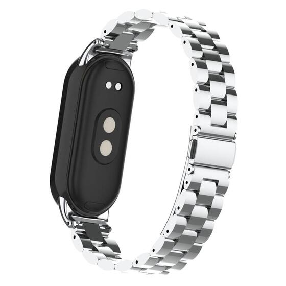 Microsonic Xiaomi Mi Band 9 Metal Stainless Steel Kordon Gümüş