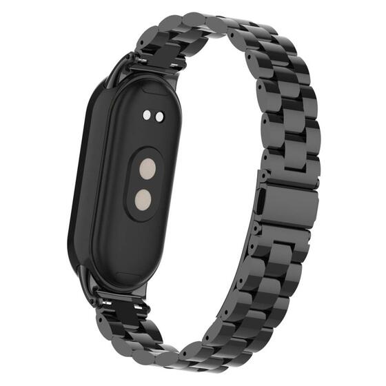 Microsonic Xiaomi Mi Band 8 Metal Stainless Steel Kordon Siyah