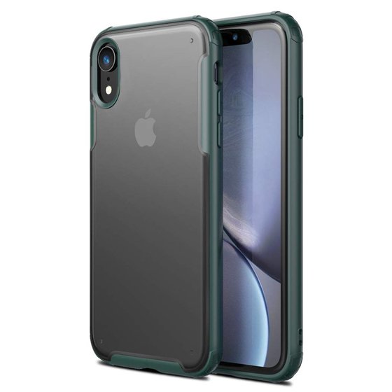 Microsonic Apple iPhone XR Kılıf Frosted Frame Yeşil