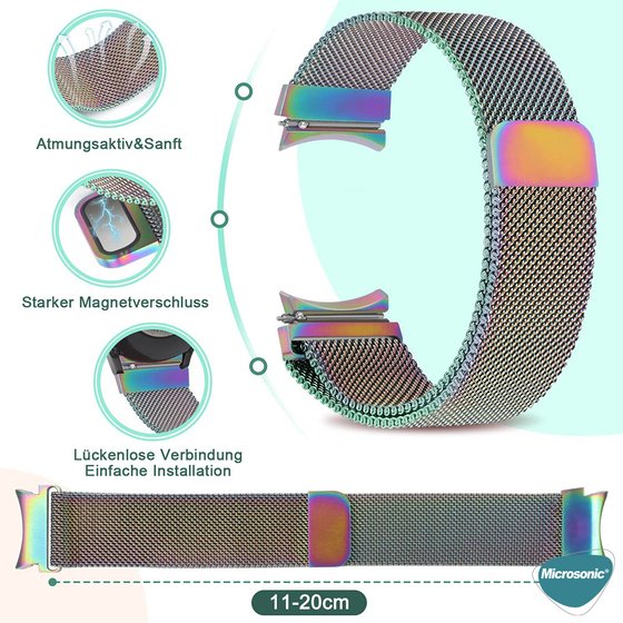 Microsonic Samsung Galaxy Watch 7 44mm Kordon Milano Loop Çok Renkli