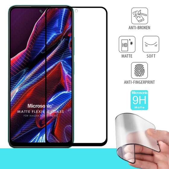 Microsonic Xiaomi Poco X5 5G Seramik Matte Flexible Ekran Koruyucu Siyah