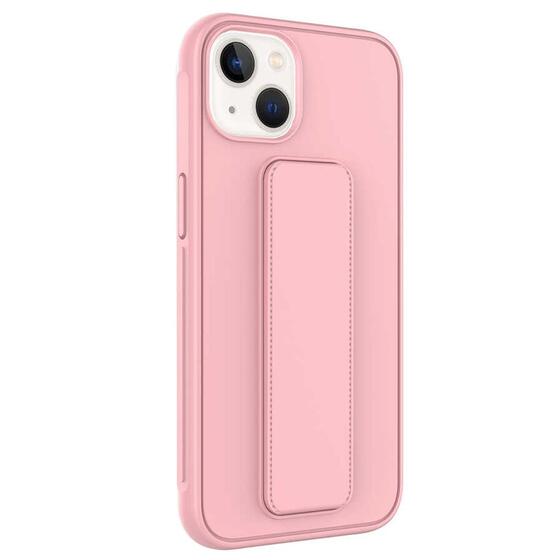 Microsonic Apple iPhone 15 Plus Kılıf Hand Strap Rose Gold