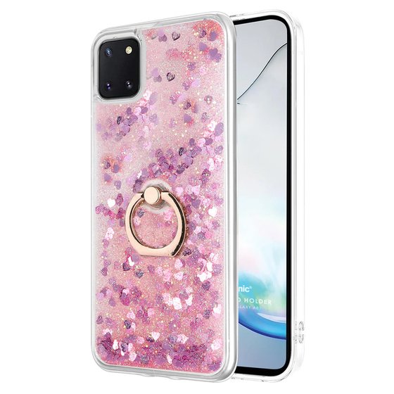 Microsonic Samsung Galaxy Note 10 Lite Kılıf Glitter Liquid Holder Pembe