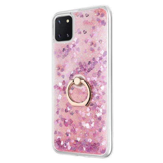 Microsonic Samsung Galaxy Note 10 Lite Kılıf Glitter Liquid Holder Pembe