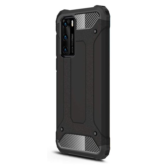 Microsonic Huawei P40 Kılıf Rugged Armor Siyah