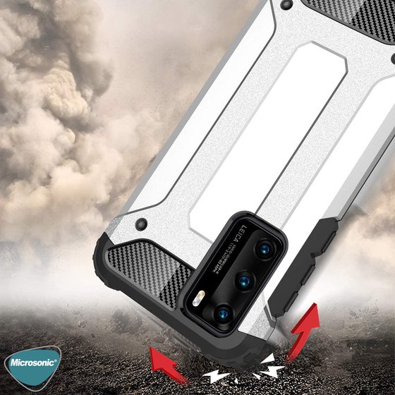 Microsonic Huawei P40 Kılıf Rugged Armor Siyah