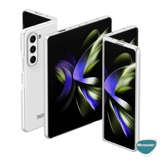 Microsonic Samsung Galaxy Z Fold 5 Kılıf Shape Hard Cover Gümüş