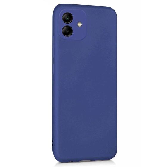 Microsonic Matte Silicone Samsung Galaxy A04 Kılıf Lacivert