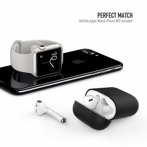 Microsonic Apple AirPods Bluetooth Kulaklık için Silikon Kılıf Siyah