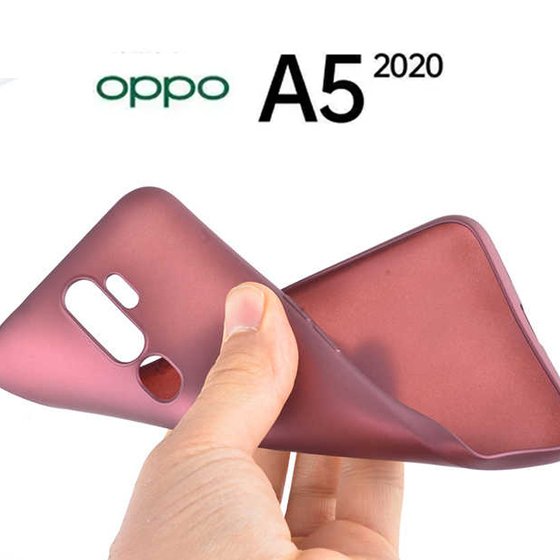 Microsonic Matte Silicone Oppo A5 2020 Kılıf Kırmızı