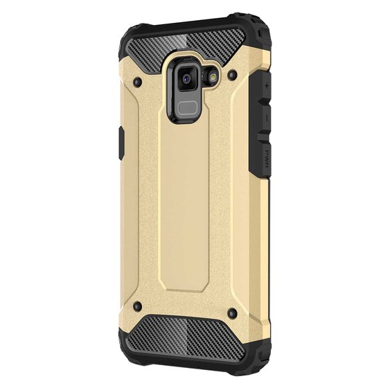 Microsonic Samsung Galaxy A8 Plus 2018 Kılıf Rugged Armor Gold